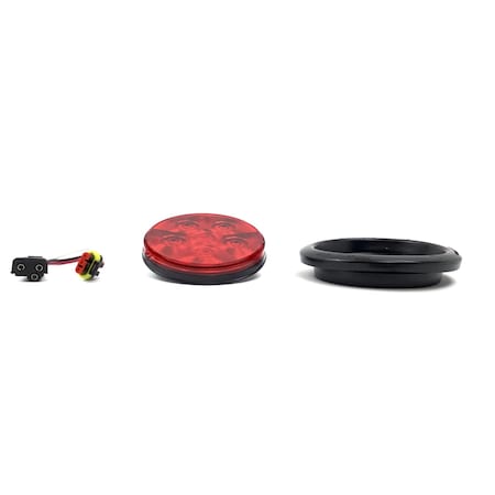 Truck-Lite Super 44, Led, Red, Round, 6 Diode, Stop/Turn/Tail, Black Grommet Mount Forget S.S.,  44030R3